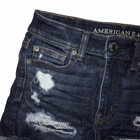 American Eagle Hi-Rise Shortie Mom Grunge Shorts 4 - Picture 2 of 9